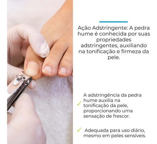 Pedra Hume Ideal Para Fechamento Poros Pós Depilação 50g