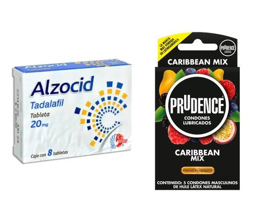 Oferta 5 Condones Prudence + Tadalafil 20 Mg 8 Tabletas