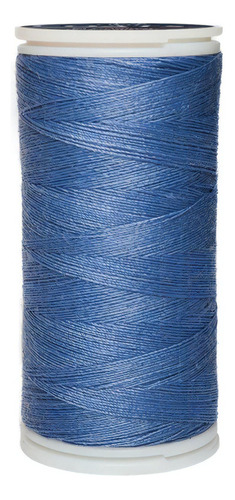 Caja 12 Pzas Hilo Coats Poliéster Liso 3 Cabos Fibra Corta Color T6980-1316 Azul Acero