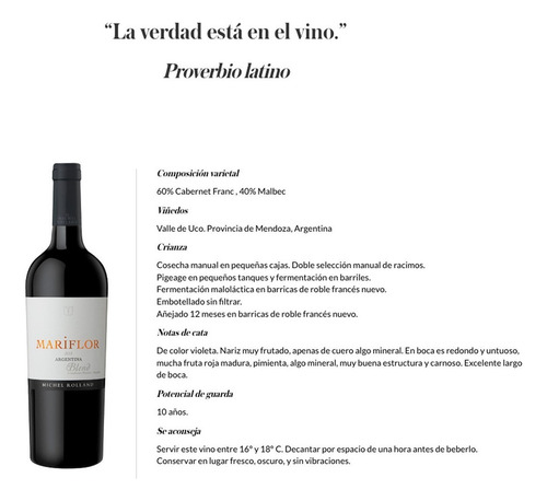 Mariflor Blend Michel Rolland Wines 750 Ml