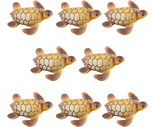 Mini Figuras De Tortuga Marina, 8 Piezas De Resina De Tortug