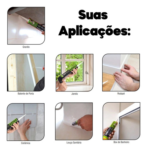 10 Pç Silicone Incolor Acético Bisnaga 50 Ml Unipega