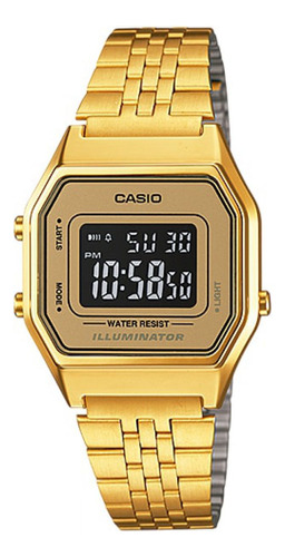 Reloj Para Unisex Casio La-680wga-9b Dorado