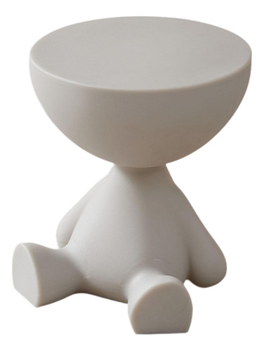 Mesa Auxiliar Redonda Pequeña, Mesa De Centro Lisa Gris