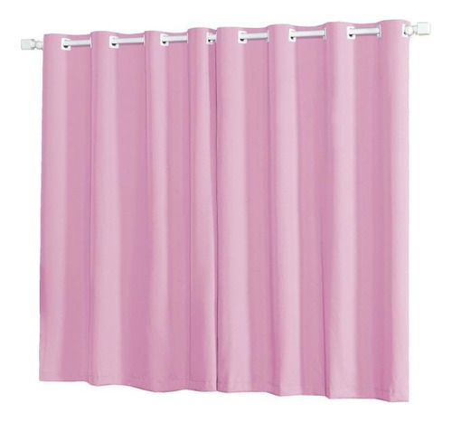 Cortina rosa claro para sala de estar y dormitorio, 2,80 x 1,80 Roma
