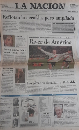 La Nacion 27/6/1996 Cuerpo Principal ,sin Suple Deportivo