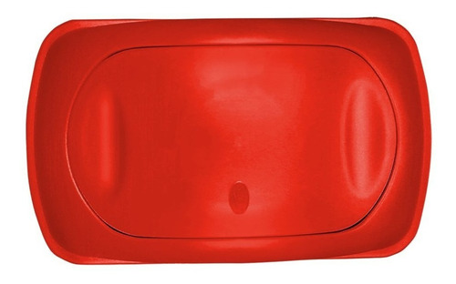 Bote De Basura 42l Tapa Balancín Lateral Color Rojo