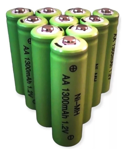 Packx 12 Pilas Baterias Aa Recargables Solares 1.2v 1300mah 