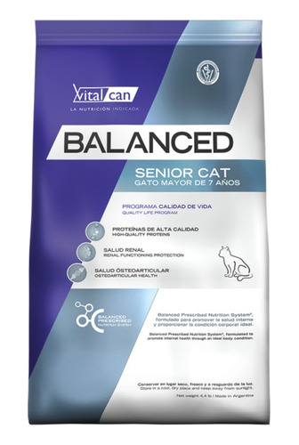 Vital Can Balanced Senior Gato X2kg