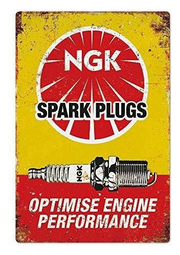 Pósteres Original Vintage Design Spark Plugs Tin Metal Wall 