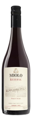 Vinho Pinot noir Miolo Reserva adega Miolo Wine Group Vitivinicultura 750 ml em um estojo de sem estojo