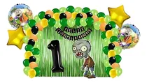 Comprar Combo Arco Globos Plantas Vs Zombie Metalizados Decoracion