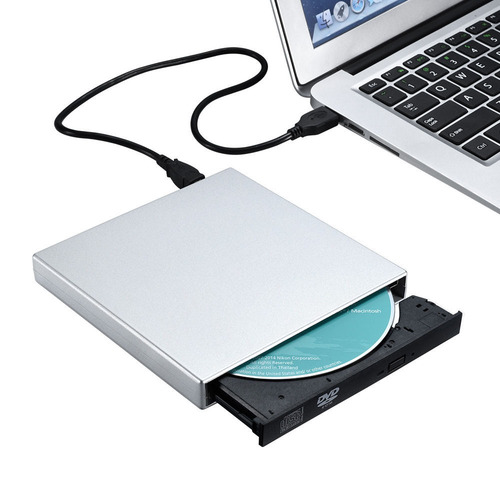 Imagen 2 de 5 de Slim Portátil Usb 2.0 Externo Óptico Cd-rw Quemador Lector D