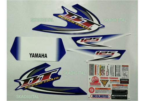 Kit Completo De Calcomanías Yamaha Dt Super Trail 125 2003