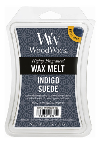 Woodwick Indigo Suede Wax Melt 3 Oz