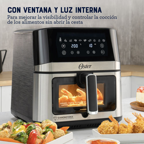 Freidora Aire Digital 7.5l Oster 10 Programas Ckstaf75wdssdf