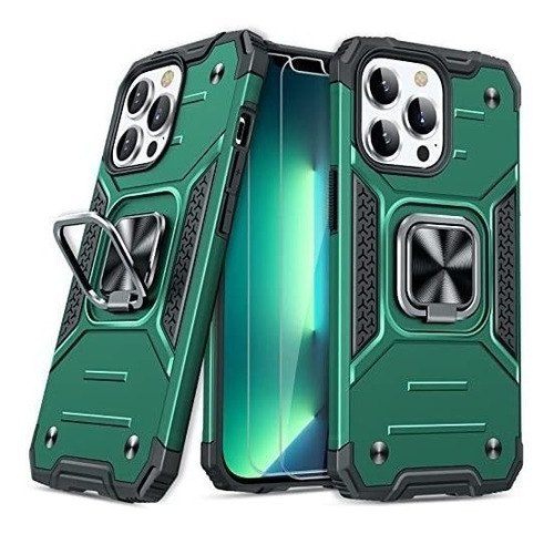 Funda Compatible Con iPhone 13 Pro Max Anticaidas Verde