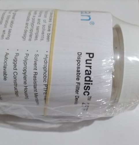 Filtro Jeringa Whatman 6784 2504 Ptfe Puradisc 25 Tf 50uds.