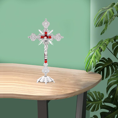 Reliquias De La Iglesia Jesús En El Soporte Cruz De Plata