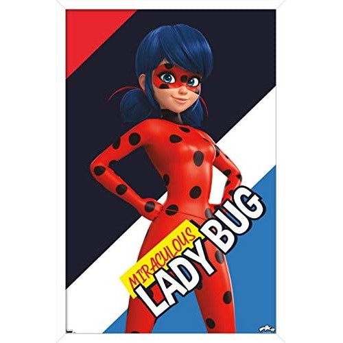 Póster De Pared De Miraculous Ladybug, 22.375 Pulgadas...