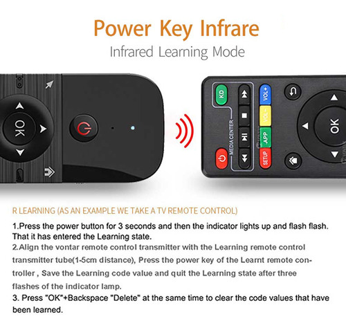 Imagen 7 de 9 de 2.4g Air Mouse Teclado Inalámbrico De Control De Voz De 6 E