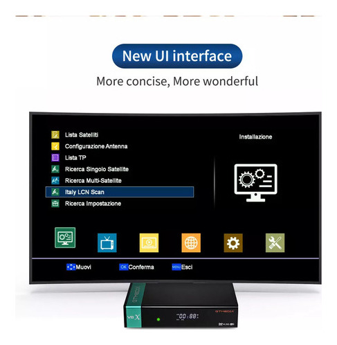 Xilereceptordesatélitedecodificadov8xdvb-s/s2/s2x1080pcom
