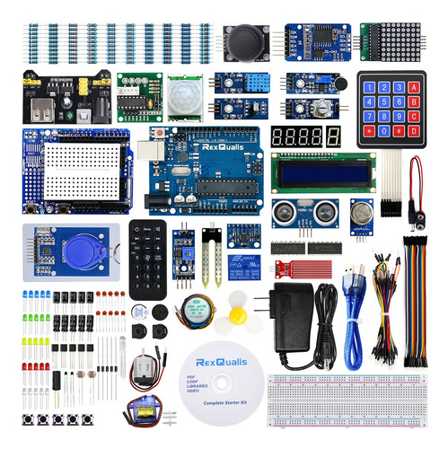 Completo Kit Compatible C/ Arduino Uno Con Español Tutorial 