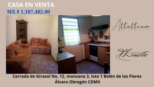 Casa En Venta En Cerrada Girasol Belen De Las Flores Alvaro Obregon Cdmx I Vl11-di-008