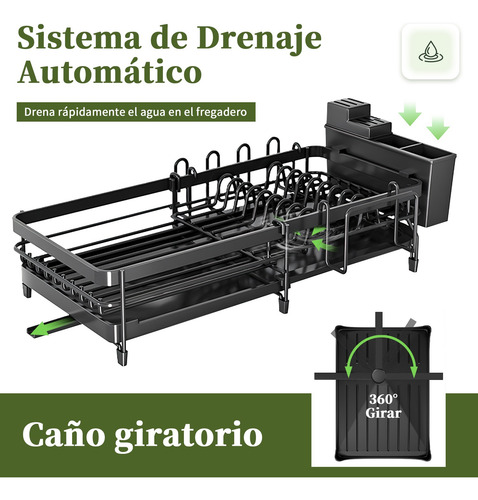 Escurridor De Trastes Expandible En Acero Inoxidable