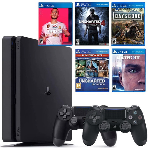 Playstation 4 1tb  Super Combo 2 Controles 5juegos