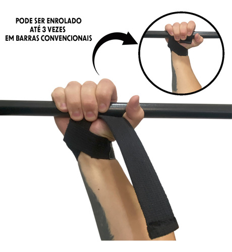Strap Fita Protetora De Mão Para Academia 54cm Musculação