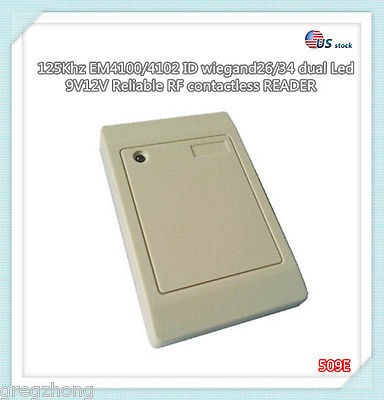 125 Khz Em4100/4102 Impermeable Rfid Wg26/34 Doble Led Acces