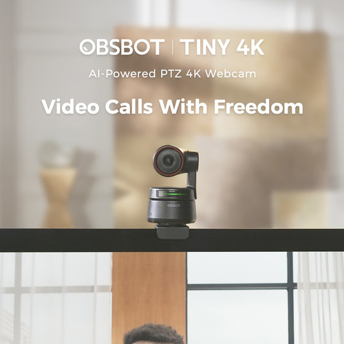 Imagen 3 de 7 de Obsbot Tiny 4k Ptz Ia Webcam Seguimiento Control De Gestos