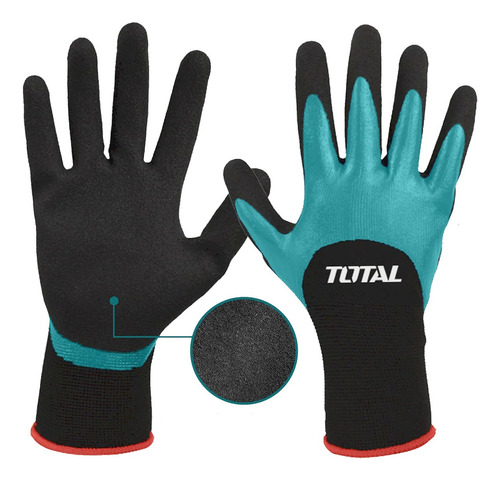 Guantes De Trabajo Con Nitrilo Anti Deslizante Total Tspnf01