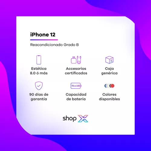 APPLE iPhone 12 Mini Azul 128GB - Reacondicionado