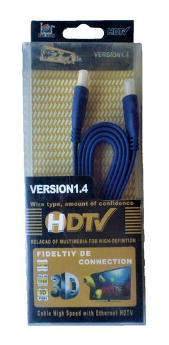 Cable Hdmi 1,5 Metros Version 1,4 Tipo Plano Compatible 3d