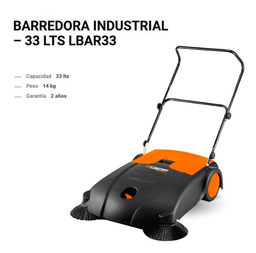 Imagen 4 de 5 de Barredora Industrial Manual 33 Litros Lusqtoff En Cuotas