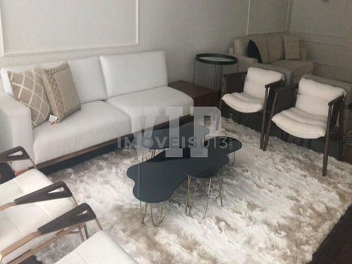 Imagem 3 de 24 de Amplo Apartamento Com 270m² Mobiliado Para Locação, No Bairro Do Boqueirão, Em Santos. - Ap00867 - 70571447
