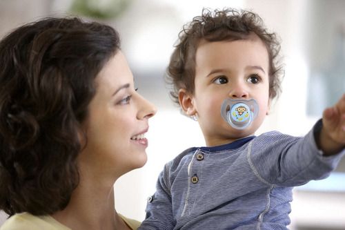 Chupete Avent X2 Classic Anatomico 6-18 Meses 169/27 Color Celeste/verde