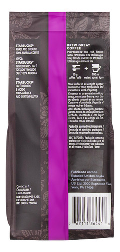 Café Torrado e Moído Starbucks Caffè Verona Pacote 250g