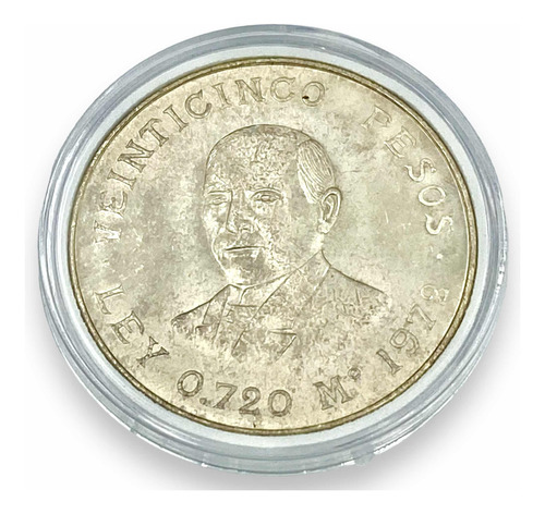 Moneda Plata 25 Pesos 1972 Benito Juárez L720