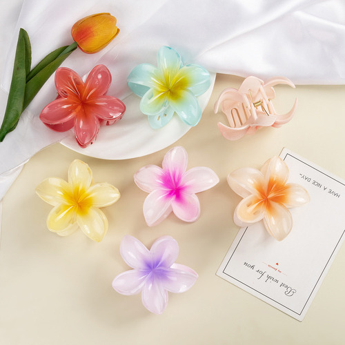 Ee # 6 Pinzas Pelo Grandes Con Flores Mate Para Mujer