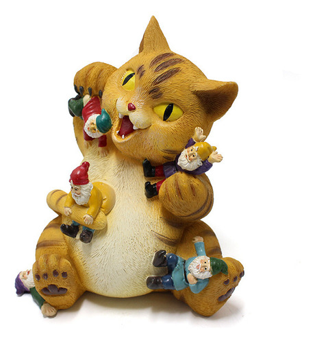 Figura De Gato, Detalles Exquisitos, Textura, Colores Brilla