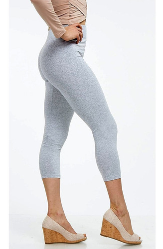 Imagen 2 de 4 de Calza Pescadora Capri De Algodon Con Lycra Tela Ligera -full