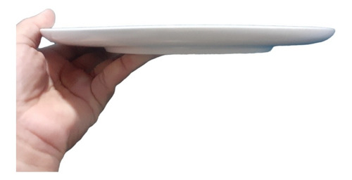 Imagen 4 de 4 de Plato Llano Blanco Ceramica 26cm Comedor Pizzas Restaurante