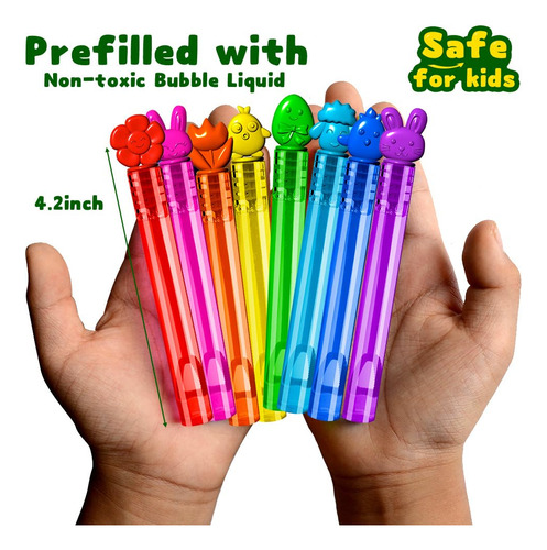Varitas De Burbujas Para Niños Con Diseño De Pascua 32 Pzas Multicolor