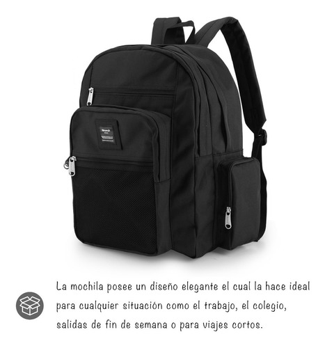 Imagen 4 de 8 de Mochila Himawari Original Porta Notebook C Divisiones 20 Lts