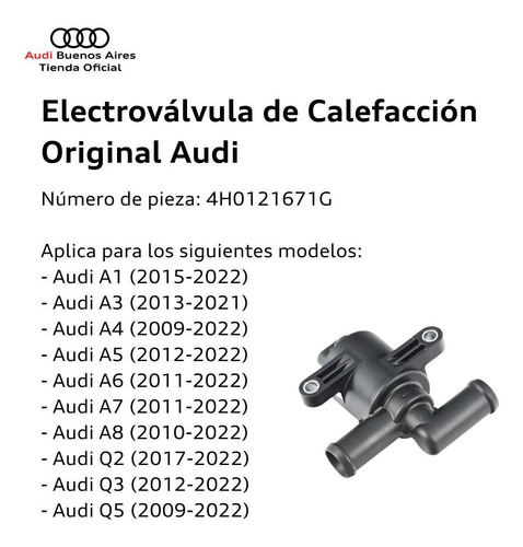 Electrovalvula De Calefacción Audi 4h0-121-671-g