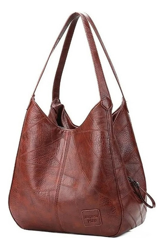 Bolso De Cuero Suave Con Varios Compartimientos P/mujeres