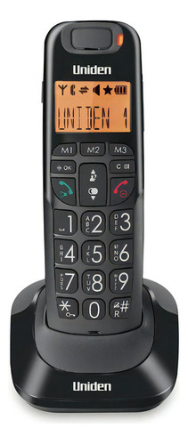 Telefono Uniden 4105 Amplificado Ideal Adultos Mayores Color Negro